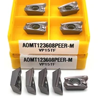 carbide inserts aomt123608 peer m vp15tf cnc mechanical milling inserts aomt123608 cnc machine parts milling cutter lathe cutter