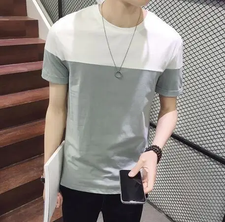 

Summer Men's Short Sleeve T-Shirt Slim Base Shirt Half Sleeve T-shirt