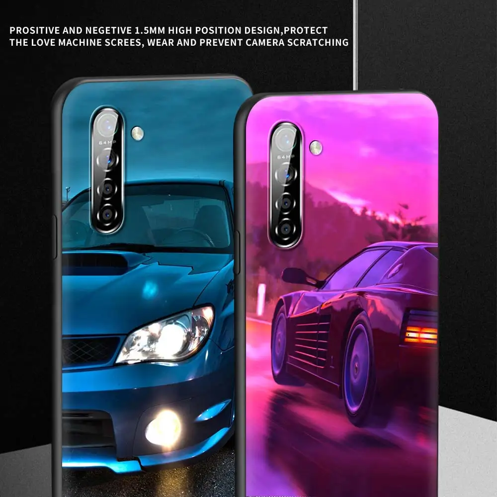 

Silicone Phone Case For Realme XT C3 C11 5 5i 6 6S X2 X3 X7 X50 7 Q2i Q2 Pro Soft Shell Cover Coque Funda Fashion Sport Car