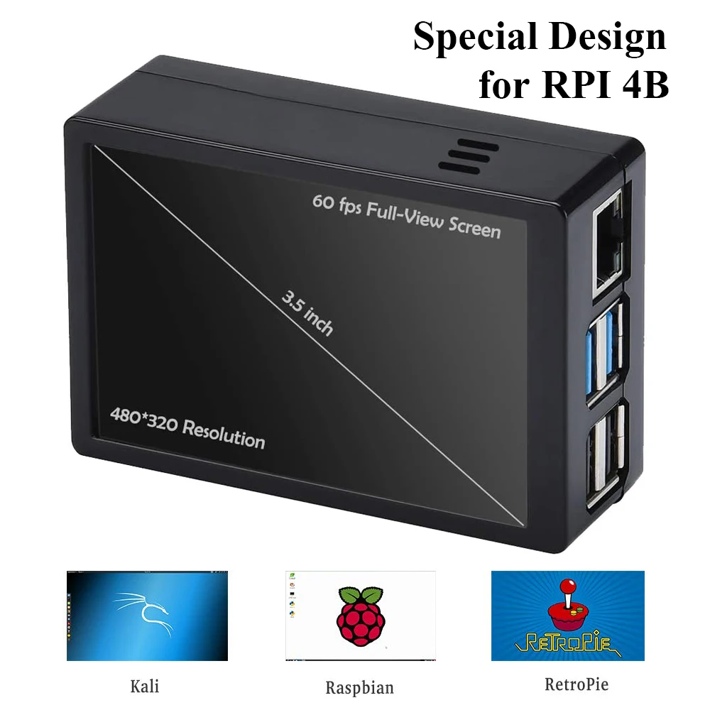 Raspberry Pi 3 5 дюймовый сенсорный экран 480*320 MHS ЖК-дисплей с охлаждающим вентилятором