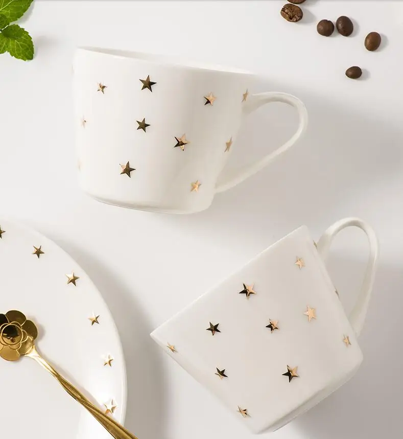 Золотая Звезда керамическая кружка для завтрака овсяная чашка креативная