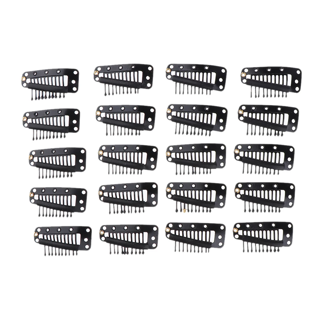 20x металлические зажимы для париков наращивания волос клипсы из нержавеющей