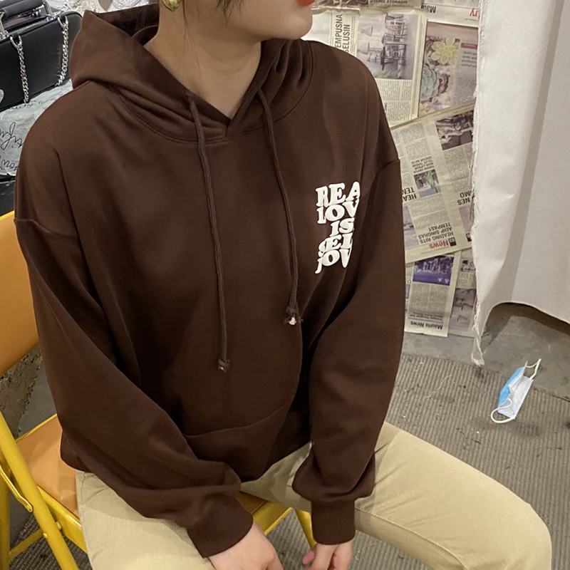 Винтажная коричневая толстовка на молнии с изображением граффити y2k в стиле