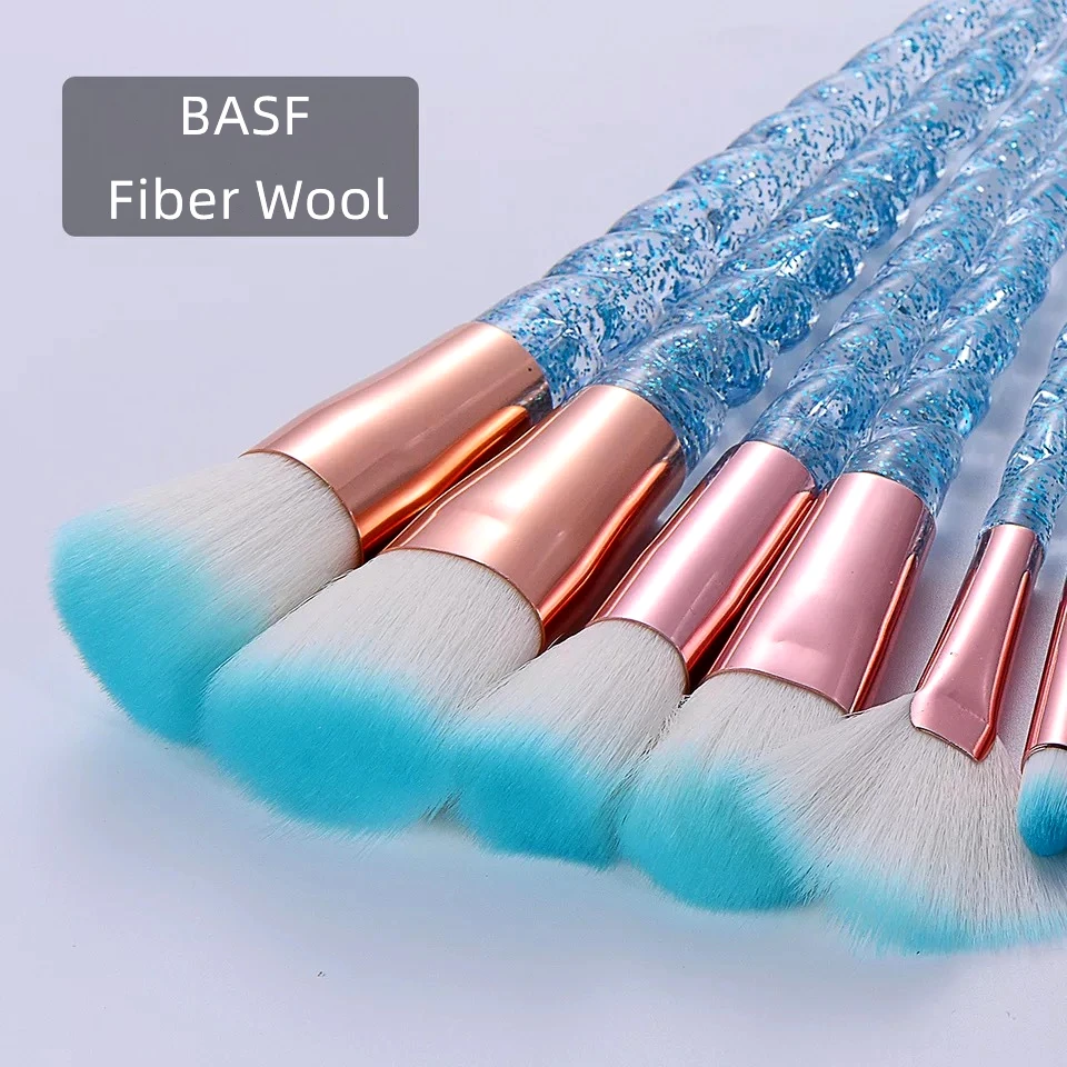 

ZZDOG 7/10Pcs Unicorn Makeup Brushes Set Fluffy Powder Foundation Eye Shadow Eyebrow Blending Cosmetic Beauty Tools Maquiagem