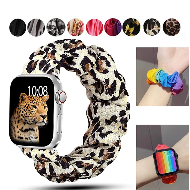 

Scrunchie Elastic Watch Straps Watchband for Apple Watch Band Series 6 5 4 3 38mm 40mm 42mm 44mm for iwatch Strap Bracelet 6 5 4