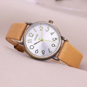 Часы Julius женские кварцевые в японском стиле, модные ретро-часы унисекс с кожаным ремешком, простые, подарок на День святого Валентина для девушек, без коробки