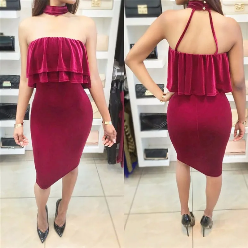 Сексуальный шарф на подтяжках грудь большой Волан платье День рождения