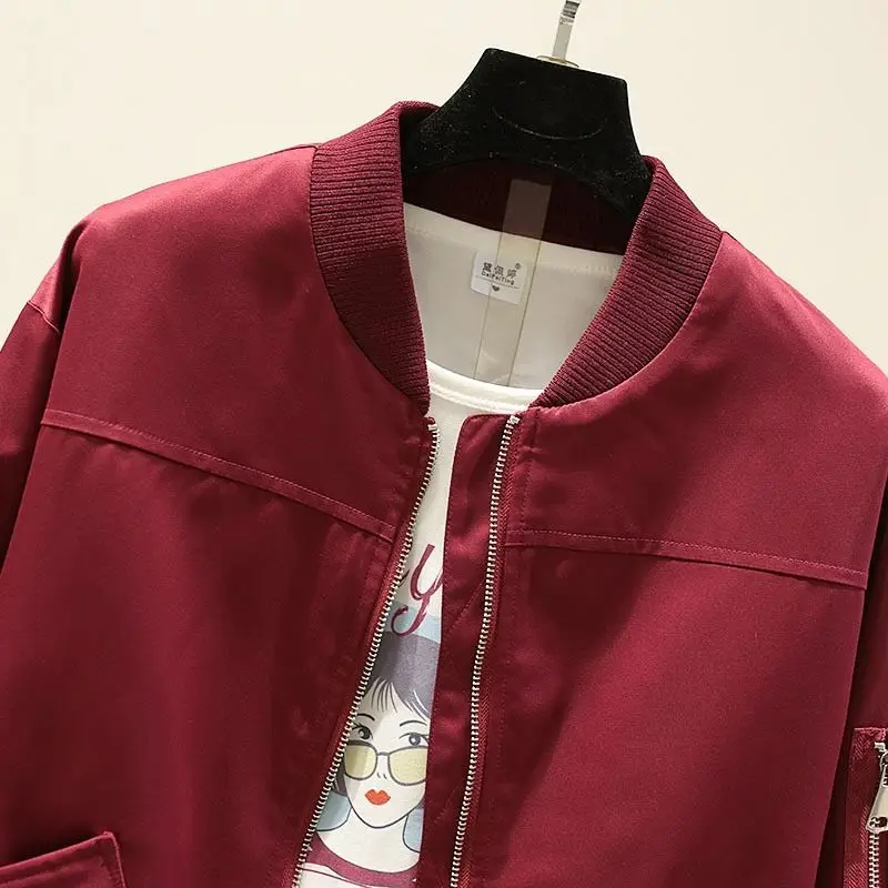 

2020 Spring Amd Autumn New Bomber Jackets Women Basic Jacket Fashion Windbreaker Outwear Female Baseball Solid Zipper Coat S81