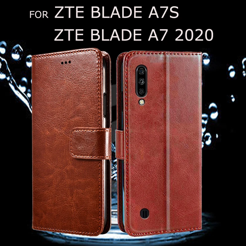 Flip Wallet Case For ZTE Blade A7s Premium Phone Pouch A7 2020 PU Leather Capas Cover Fundas | Мобильные телефоны и