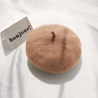 Berets Camel Теплые, зимние, шерстяные кашемировые помпоны, шарф, розовый толстый с кроличьим меховым шаром, пашмины, большой палантин, Дамская шаль, акриловый шарф - Цвет: Berets Camel