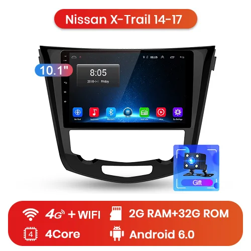 2-32G for 4G Junsun V1 2G+ 32G Android 8,0 DSP для Nissan X-Trail Qashqai- автомобильный Радио Мультимедиа Видео плеер навигация gps 2din DVD - Цвет: 2-32G for 4G
