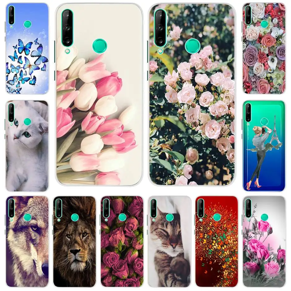 Силиконовый чехол для Huawei Y7P 6 39 дюйма задняя крышка телефона с цветочным принтом