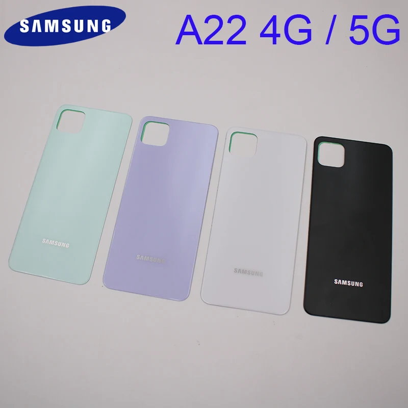 

Для Samsung Galaxy A22 5G A226 задняя крышка батарейного отсека заднее стекло Корпус Запасные части для Galaxy A22 4G A225 с наклейкой