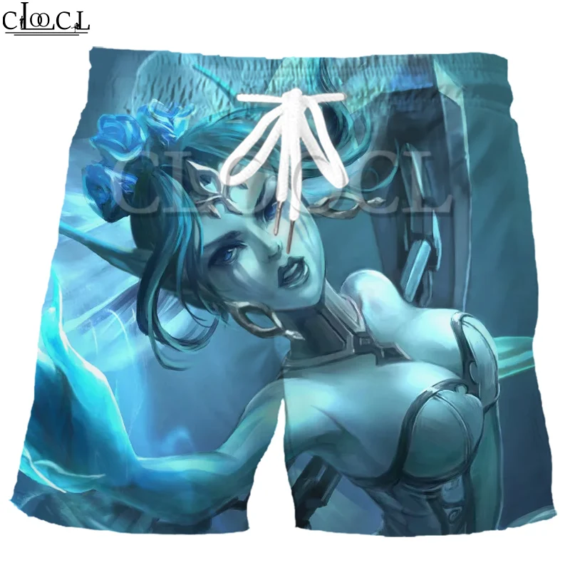 Свободные эластичные летние спортивные шорты CLOOCL с 3D принтом для игр и кулиской