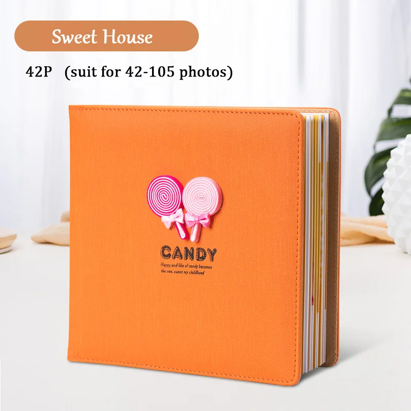 42P sweet house Фотоальбом книга печать на заказ Фотокнига DIY Выпускной памятная книга фотостудия детский альбом для автографов - Цвет: 42P sweet house