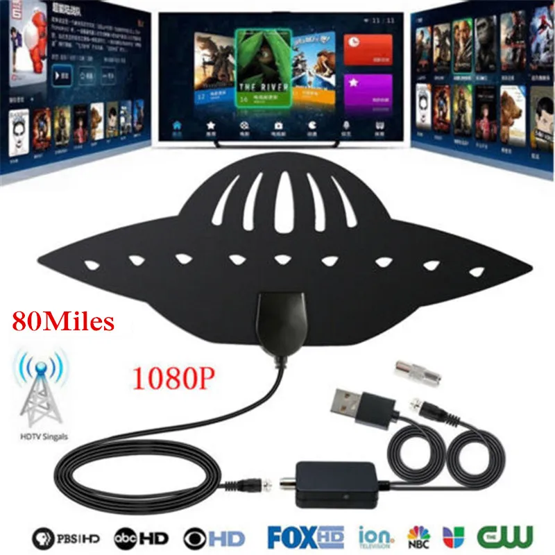 

Приемный усилитель сигнала в форме НЛО ZUIDID, универсальная ТВ-антенна 4K HD с высоким коэффициентом усиления, подходит для каждого домашнего т...