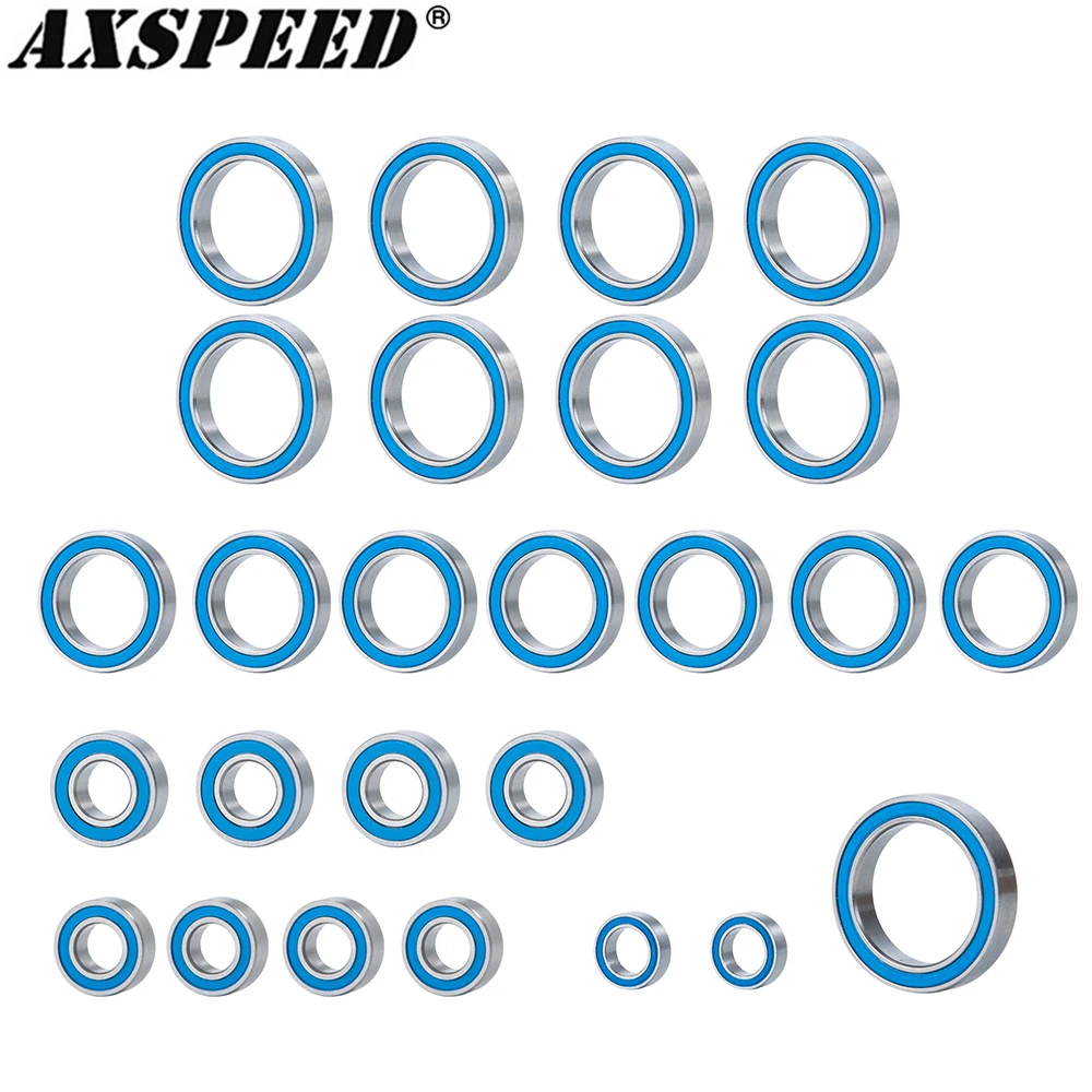 AXSPEED 26PCS Lager Kit für Arrma Big Rock Typhon Granit Senton 3s BLX RC Crawler Auto Blau Lager teile