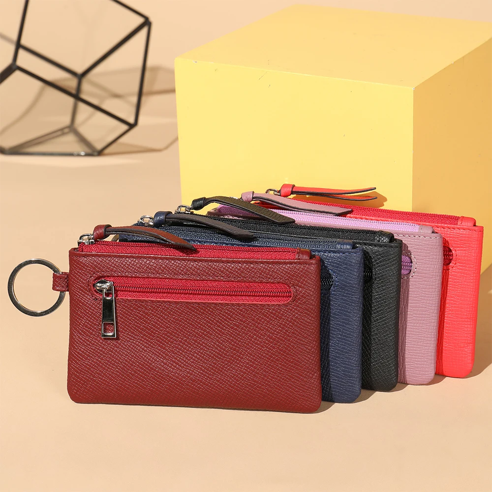 Мужской кошелек MVA из натуральной кожи маленький тонкий бумажник для мелочи и