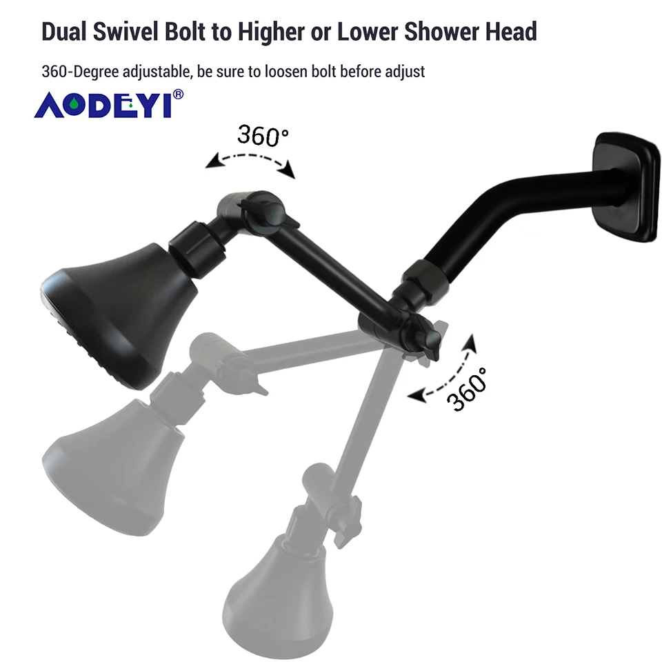 Латунный черный хром G1/2 держатель для насадки душа удлинитель рукоятки матовый