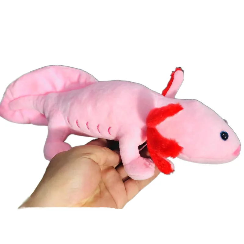 

30CM Cute Axolotl Plush Toy Realistic Simulation Ambystoma Mexicanum Soft Stuffed Pink Dinosaur Animal Doll For Kids Audlt Gifts