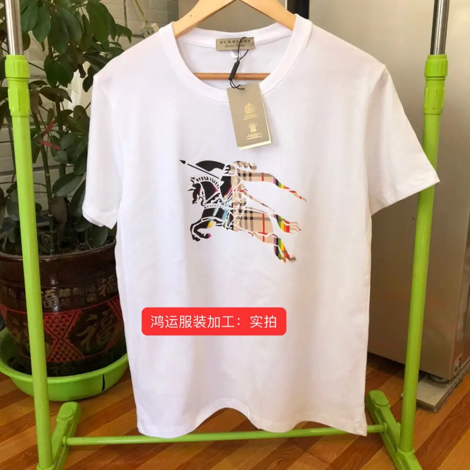 

Lovers' summer new 2020 short sleeve t-shirt men's and women's loose fitting student white base shirt