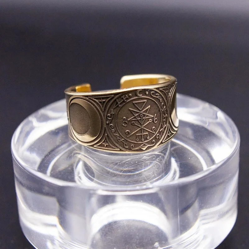 Молитвенное кольцо с шестигранной звездой и тотемным кольцом амулет плотностью