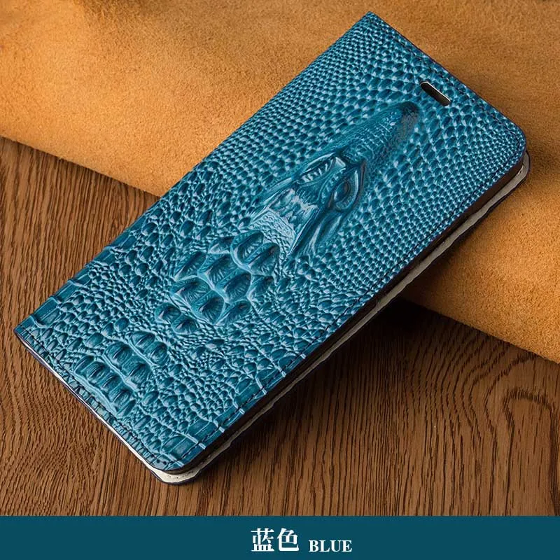 Blue Чехол с откидной крышкой для samsung S6 S7 край S8 S9 S10 плюс A20 A30 A50 A70 Дракон головных уборов для Note 8, 9, 10, A5 A7 A8 J5 J7 чехол - Цвет: Blue