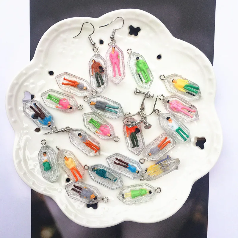 Креативные городские мини социальные человеческие серьги забавные мультяшные