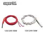 Нагреватель керамического картриджа, 12 В24 В, 40 Вт, 50 Вт, 6 х20 мм, кабель 1 м2 м, печатающая головка для 3D-принтера, экструзионные детали HotEnd, нагревательная трубка