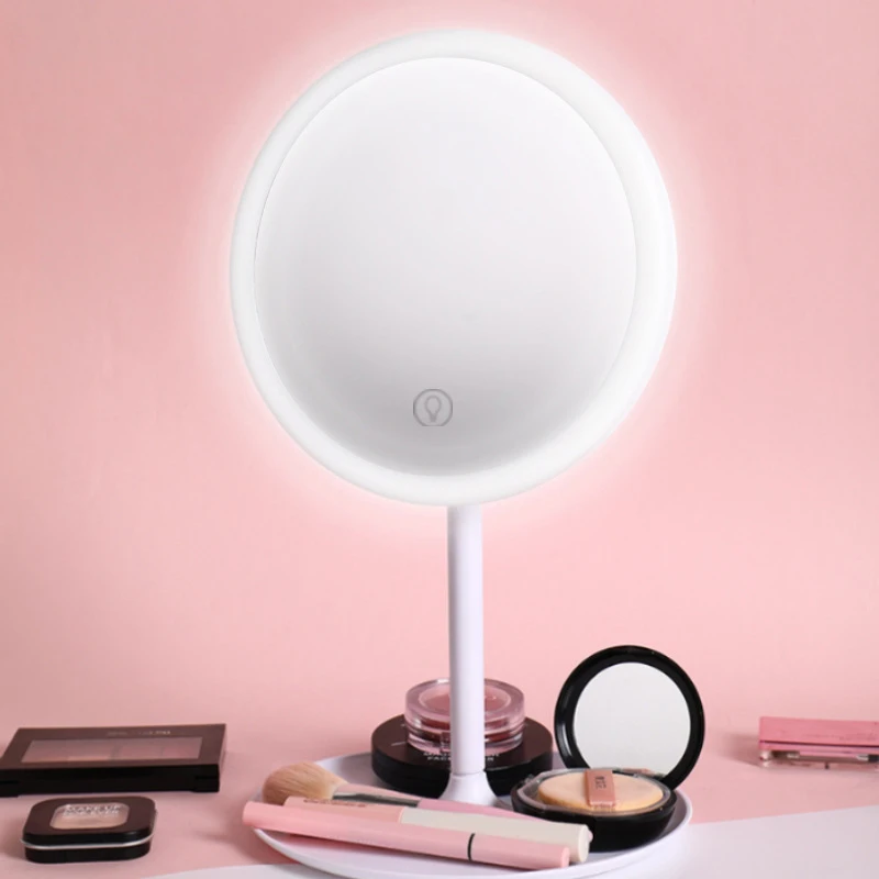 Mirror with Light LED Face Mirror Adjustable Touch Dimmer USB Led Vanity Makeup Mirror Table Desk Cosmetic Decorative Mirrors