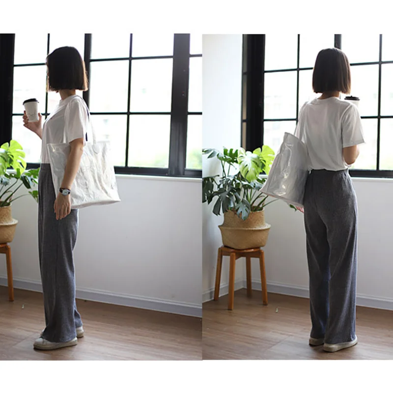 Новинка 2021 сумки на плечо для женщин модные корейские прозрачные ПВХ с надписью