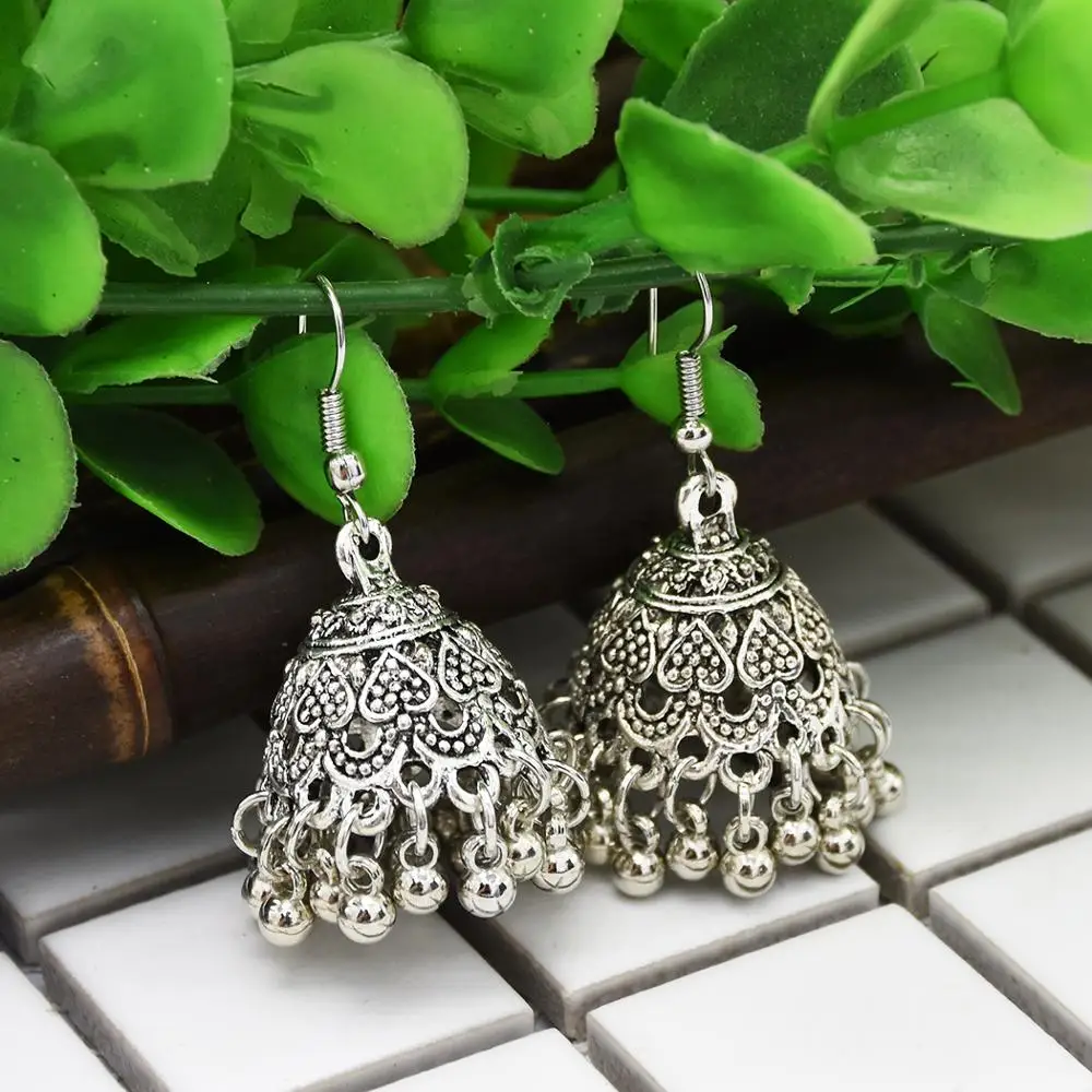Этнические Ретро Геометрические турецкие колокольчики индийские Jhumka серьги