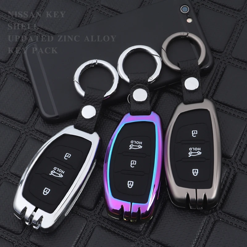 Чехол для автомобильного ключа из цинкового сплава и силикагеля Hyundai Santa Fe Grand ix45