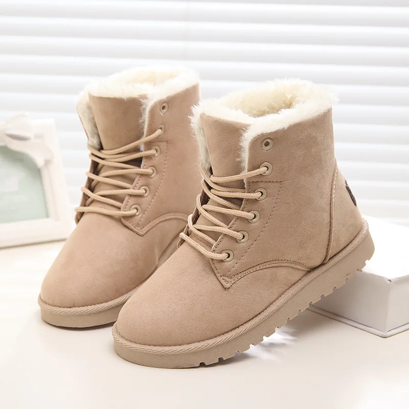 Autumn and Winter New Style Snow Boots Female short Short Boots Foreign Trade Large Size Cotton Shoes Warm and Velvet Shoes