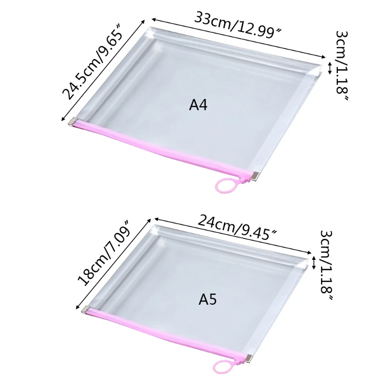 

Multifunctional Transparent A4 A5 File Folder Document Bag Organizer Waterproof School Office Supplies