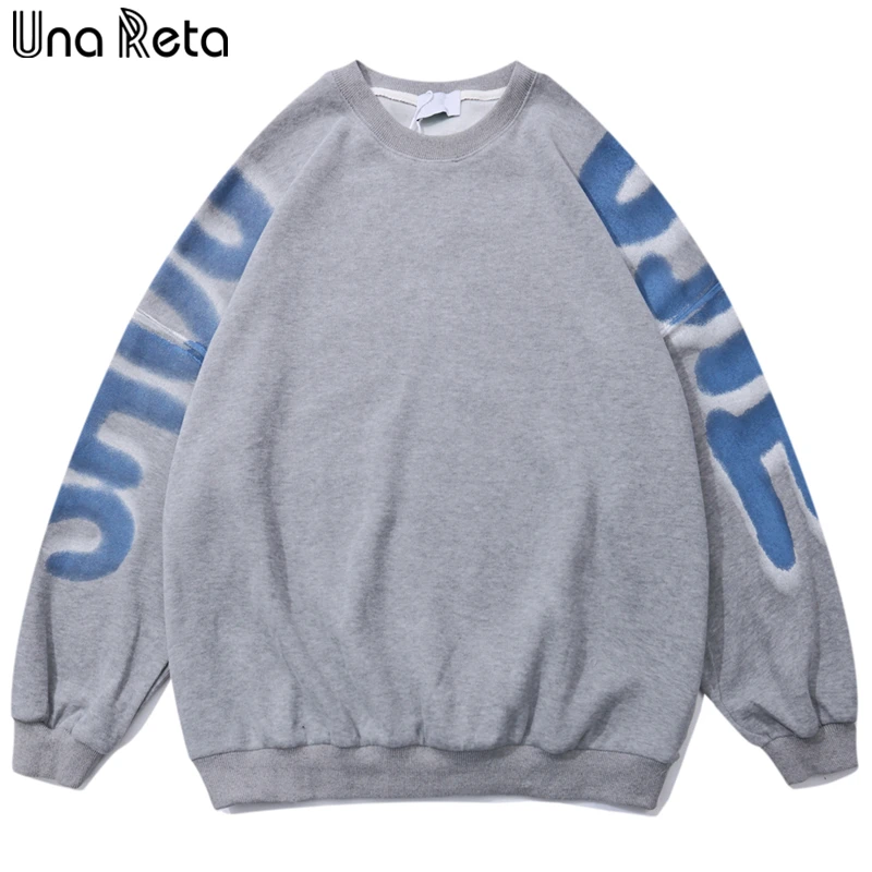 

UnaReta Sweatshirts Men Autumn Spring 2022 Men Clothing Pullover Harajuku Letter Print Tops One Piece Plus Size Pull Sweatshirt