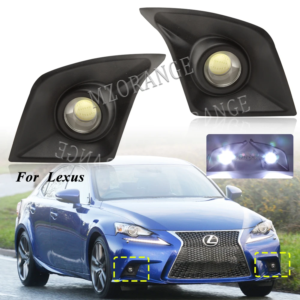 

LED DRL Fog Lights Headlight for Lexus IS200T F-Sport IS250 IS300 IS350 LED Daytime Running Light Fog Light Front Fog Lamp