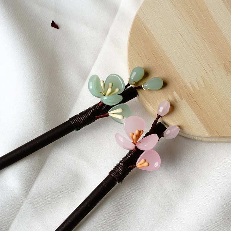 

Vintage Hair Stick Pick Natural Wooden Sandalwood Chinese Style Chopsticks Ethnic Hair pin Women Hairpins Jewelry Accessories