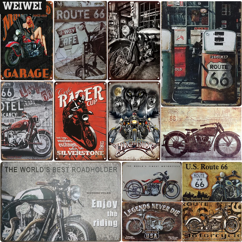 

Bar Club Wall Garage Motorcycel Vintage Metal Tin Signs Made in the USA Plate Plaque Poster Home Decoration Wall Decor WEIWEI