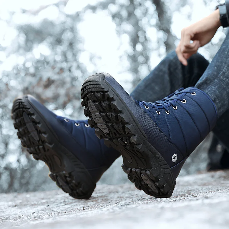 

Winter 2020 New Thick Snow Boots Plus Velvet Warm and Rainproof Cloth Outdoor Casual Short Boots Cold-proof Men's Cotton Shoes