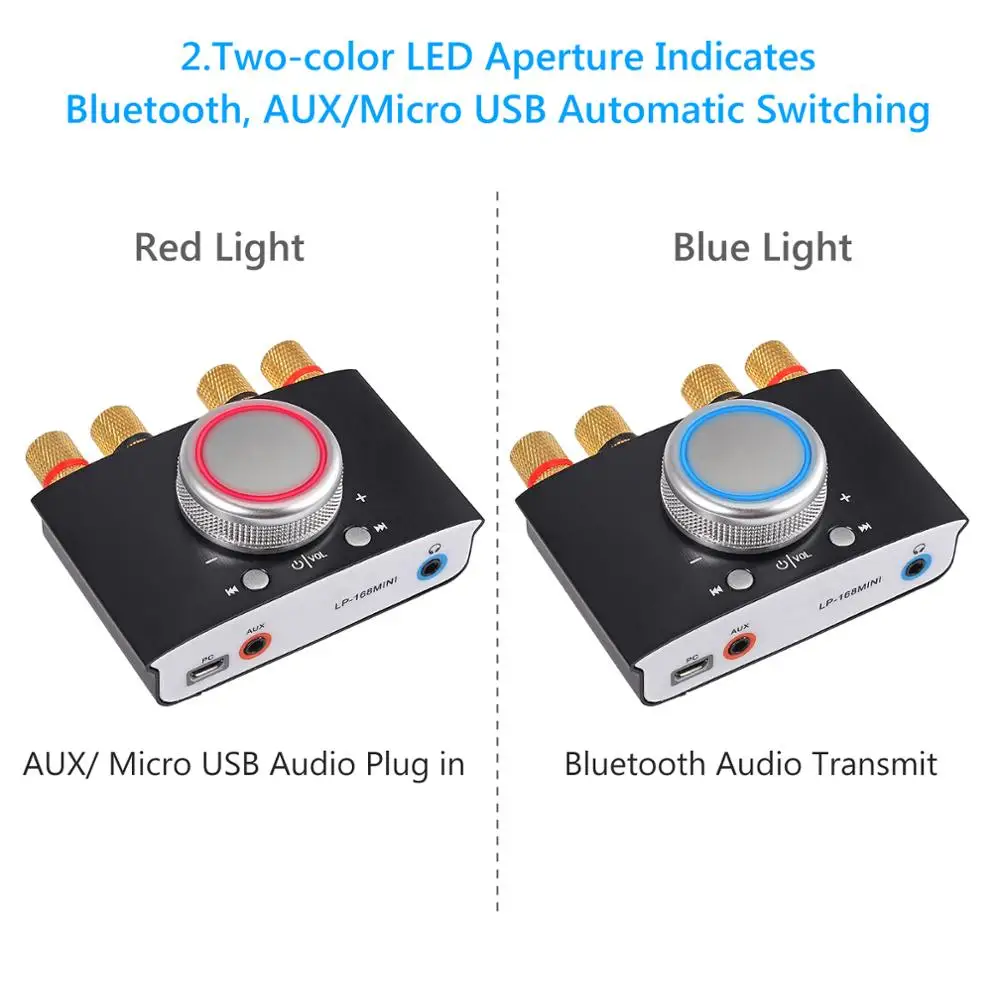 Neoteck автомобильный амплитудный Мини Bluetooth совместимый 5 0 цифровой усилитель Hifi