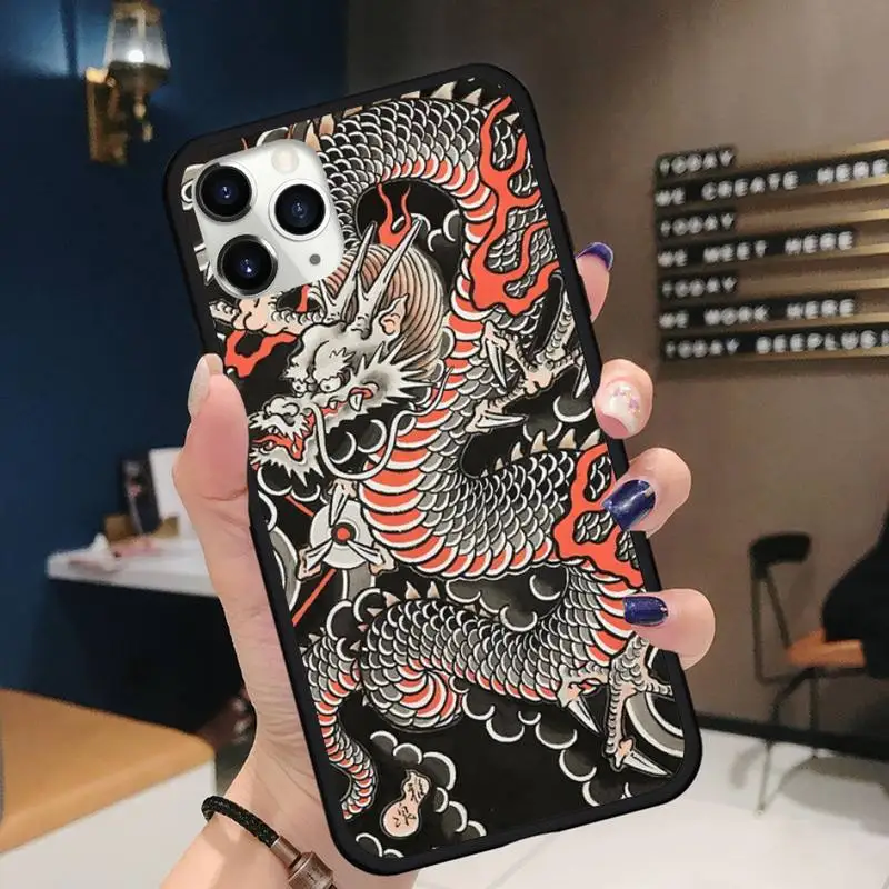 

Red Dragon Phone Case for iPhone 11 12 pro XS MAX 8 7 6 6S Plus X 5S SE 2020 XR mini Funda