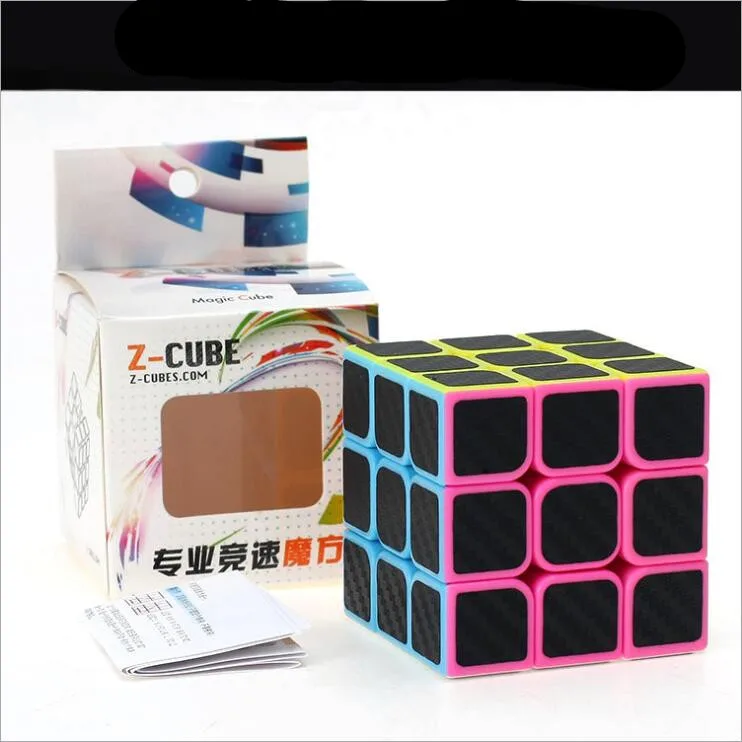 Z cube магический куб скоростной 3x3x3 гладкая Магическая наклейка из углеродного