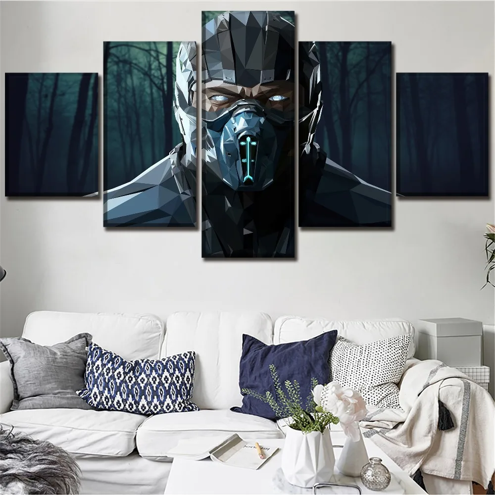 5 шт. фильм mmoral Kombat Sub Zero постер для декорации дома картина напечатанная на холсте