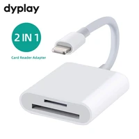 dual slot memory card reader tf sd 2 in 1 otg cable with lightning port professional adapter for iphone ipad to transfer data
