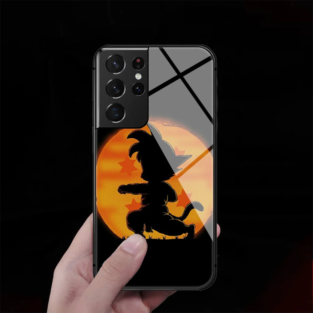 

D-Dragons Ball Goku Cute Tempered Glass Phone Case Cover For Samsung Galaxy S Note 8 9 10 20 21 E FE Plus Uitra Back Cell Prime