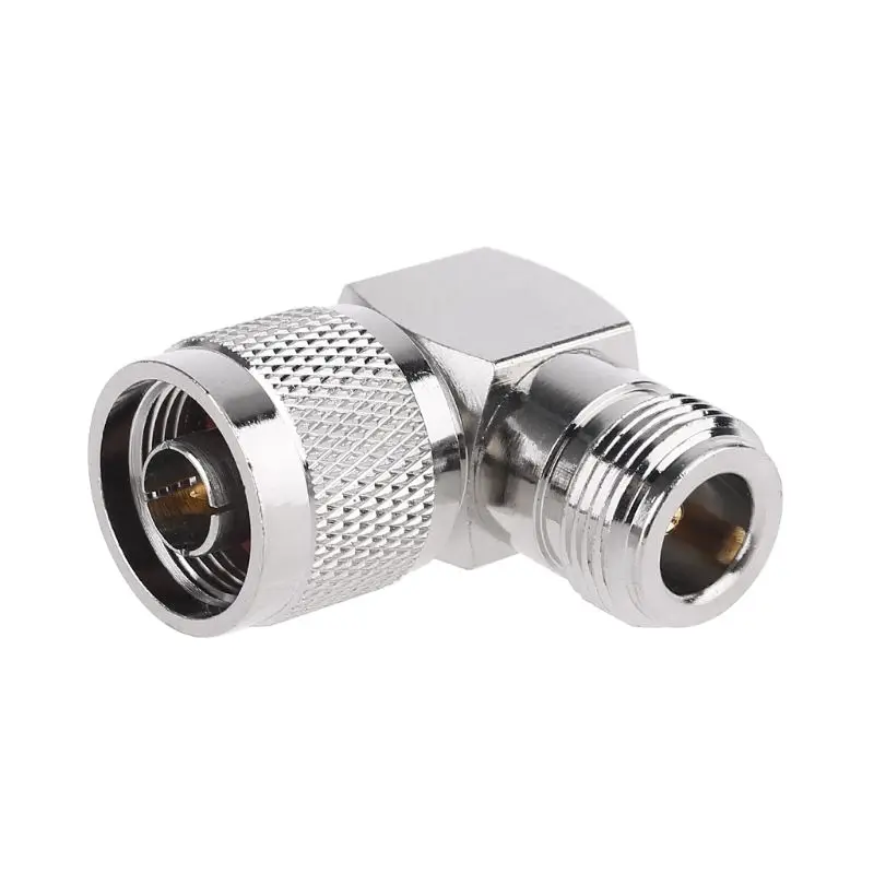 

Stainless Steel RF Coaxial Coax Adapter UHF N Male to N Female Right Angle Converter for Wireless LAN Devices
