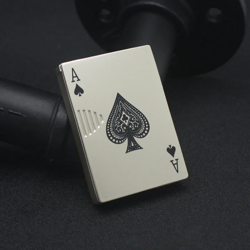

Playing Card Lighter Metal Creative Jet Lighter Torch Turbo Butane Gas Lighter Windproof Portable Lighter Funny Toys For Men