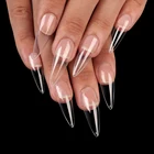 Накладные ногти, 500 шт., набор акриловых ногтей для девочек, прозрачные накладные ногти