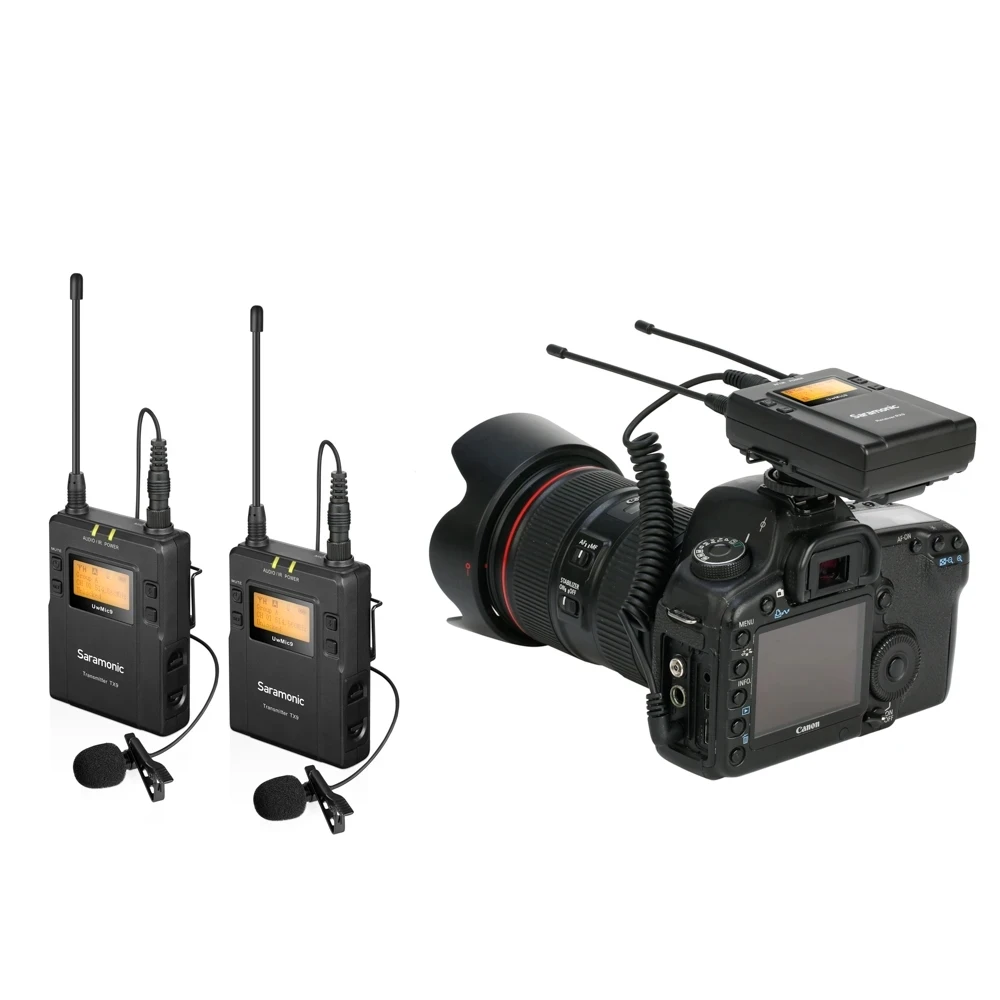 Saramonic UWMIC9 вещания УВЧ Беспроводной микрофон Системы приемники и передатчик XLR для
